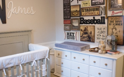 vintage baseball nursery