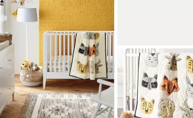 white and gold nursery