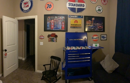 garage themed nursery