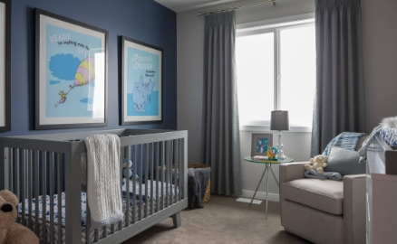 blue and gray nursery