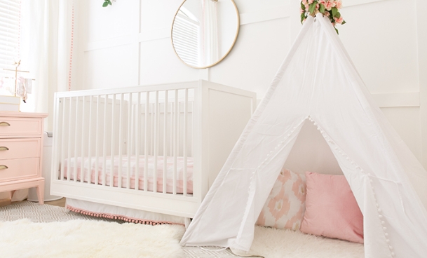 blush pink nursery