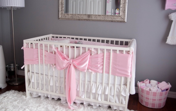 pink and grey nursery