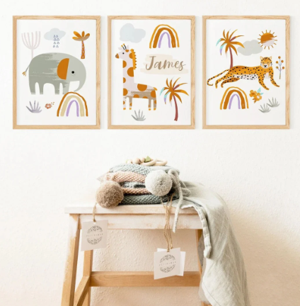 boho animal nursery