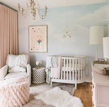 blue and pink nursery