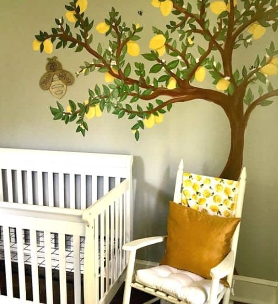 lemon themed nursery
