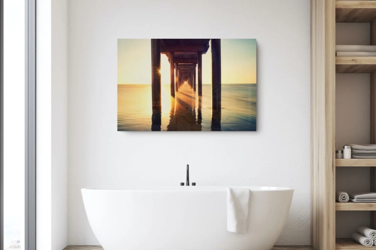 beach artwork for bathroom