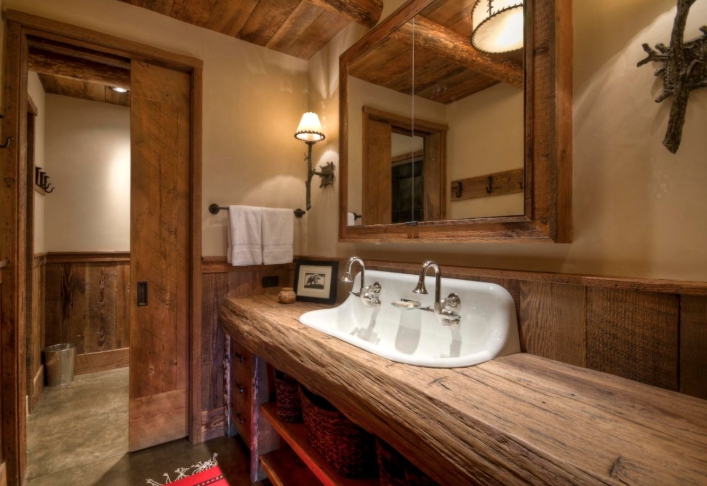 rustic bathroom art