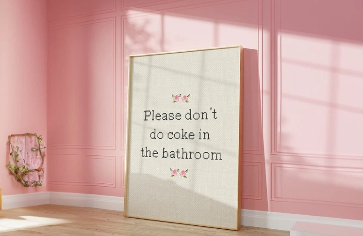 funny bathroom canvas