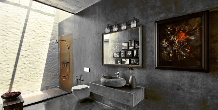 bronze bathroom wall decor