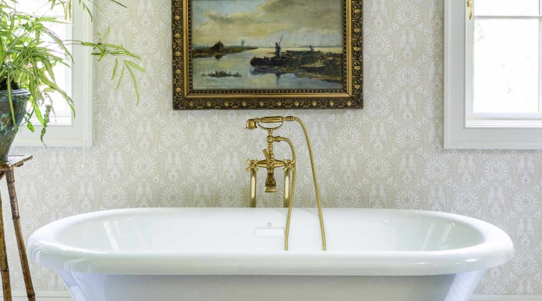 antique bathroom art